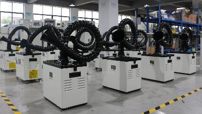 激光煙霧凈化器出貨！執信環?？萍汲隹谟唵?！